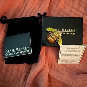 Joan Rivers Green and Gold Bee Brooch